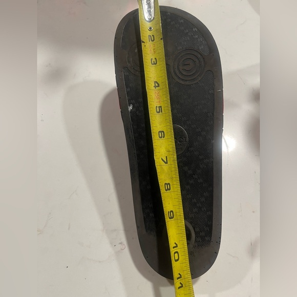 Stylish Black Slides with Red and Green Stripes - Picture 8 of 8